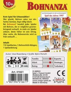Bohnanza - Kartenspiel -Yvolve Verkäufe AMI 0029 1