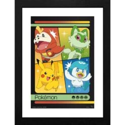Pokémon - Scarlet & Violet Starters - Gerahmter Kunstdruck