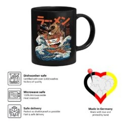 Ilustrata - Black Great Ramen - Tasse -Yvolve Verkäufe ILU 0004 Tasse5