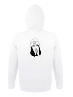 Jodie Calussi - Should I Care - Hoodie (Limited Edition) -Yvolve Verkäufe KP JC Holo Should I White Back