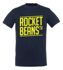 Rocket Beans TV - Slant Typo - T-Shirt -Yvolve Verkäufe TS RB SlantTypo Navy