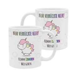 Yvolve - Nur Verrückte Hier - Tasse -Yvolve Verkäufe Tasse nur verru ckte hier 3