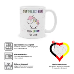 Yvolve - Nur Verrückte Hier - Tasse -Yvolve Verkäufe Tasse nur verru ckte hier 5