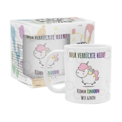 Yvolve - Nur Verrückte Hier - Tasse