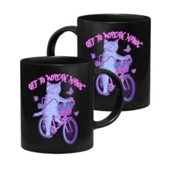 Hillary White Rabbit - Off To Wreak Havoc - Tasse