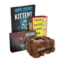 ASMODEE BUNDLE - Taco Katze Ziege Käse Pizza + Exploding Kittens (NSFW) + Imploding Kittens + Bears Vs Babies | DEUTSCH